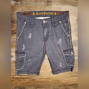 Rock Revival Mens Blue Classic Cargo - Size 30/24